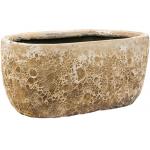 Lava Relic beige ovale bloempot binnen 38x24x19 cm