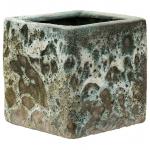 Lava Relic Jade Cube bloempot binnen 16x16x16 cm