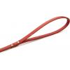 Hondenriem van leer 100cm x 10mm rood