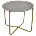 El Hierro bijzettafel terrazzo creme 35 cm