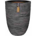 Capi Nature Rib NL vase laag 35x47cm bloempot antraciet