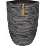 Capi Nature Rib NL vase laag 35x47cm bloempot antraciet