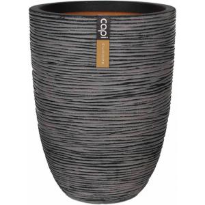 Capi Nature Rib NL vase laag 35x47cm bloempot antraciet