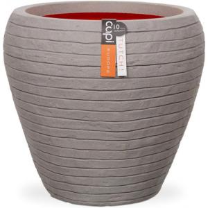 Capi Nature Row NL vase rond 42x42x38cm bloempot grijs