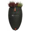 Capi Nature Rib regenton zwart 130L met plantenbak