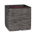 Capi Nature Rib NL 30x30x30cm vierkante plantenbak antraciet