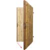 Bamboe schutting poortdeur naturel 100 x 180 cm x 60-80 mm