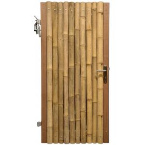 Bamboe schutting poortdeur naturel 100 x 200 cm x 60-80 mm