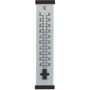 Buitenthermometer aluminium zwart 25 cm