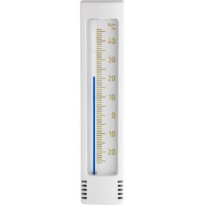 Buitenthermometer kunststof wit/goud 14.5 cm