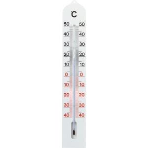 Buitenthermometer kunststof wit 41 cm