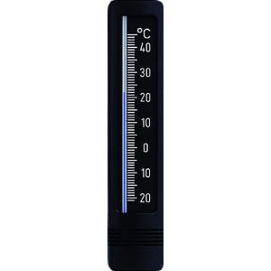 Buitenthermometer kunststof zwart/zilver 22 cm