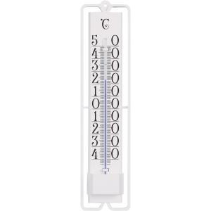 Buitenthermometer kunststof Novelli wit 19.5 cm