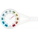 Venster buitenthermometer kunststof rond gekleurd 14.4 cm