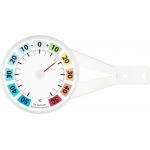 Venster buitenthermometer kunststof rond gekleurd 14.4 cm