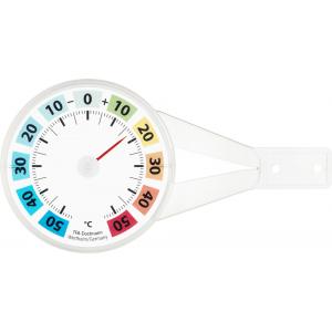 Venster buitenthermometer kunststof rond gekleurd 14.4 cm