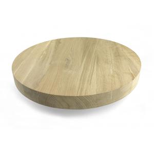 Massief eiken tafelblad rond 70 cm