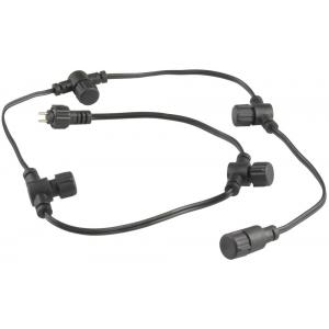 Verlengkabel 1 meter met 4 connectors voor 12 volt tuinverlichting