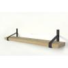 Plankdragers 30 cm mat zwart set van 2 stuks