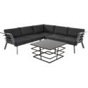 Regatta loungeset aluminium zwart