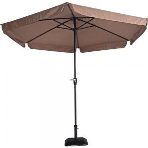 Stokparasol Gemini 300 cm met volan taupe