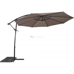 Zweefparasol Gemini 300 cm taupe