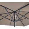 Virgo stokparasol 3x3m taupe