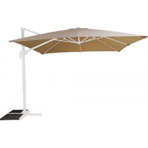 Zweefparasol Virgo 300 x 300 cm wit frame zand