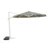 Zweefparasol Virgo 350 cm wit frame steengrijs