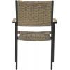 Arezzo stapelstoelen antraciet wicker