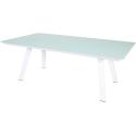 Tuintafel Breeze aluminium/glas wit 