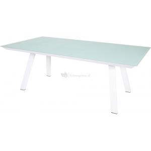 Tuintafel Breeze aluminium/glas wit 