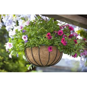 Hanging basket van smeedijzer rond 35 cm