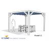 Complete Nesling pergola Stand Alone sand