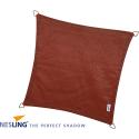 Nesling Coolfit schaduwdoek vierkant terracotta 3.6 x 3.6 x 3.6 meter