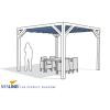 Nesling pergola hoekelement set van 2