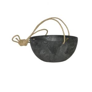 Artstone fiona hanging basket zwart L