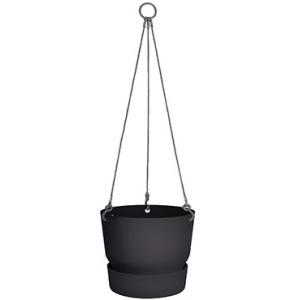 Elho greenville black hanging basket