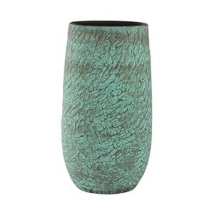 Hoge pot evi antiq bronze bloempot binnen 27 cm