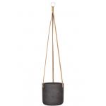 Rough Eco-line hangende bloempot M 18x18 cm Charlie zwart