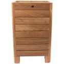 Hoge houten plantenbak naturel 76x42x98 cm