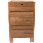 Hoge houten plantenbak naturel 76x42x98 cm