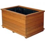 Rechthoekige houten plantenbak FSC 120x40x48 cm