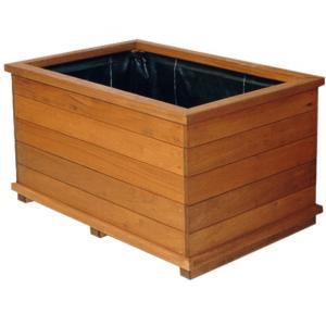 Rechthoekige houten plantenbak FSC 120x40x48 cm