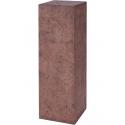 Plantenzuil polystone vierkant bruin 30x30x100 cm