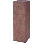 Plantenzuil polystone vierkant bruin 30x30x100 cm