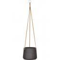 Rough Eco-line hangende bloempot L 20x17 cm Patt zwart