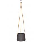 Rough Eco-line hangende bloempot M 17x14 cm Patt zwart