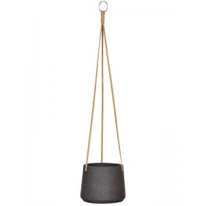 Rough Eco-line hangende bloempot M 17x14 cm Patt zwart