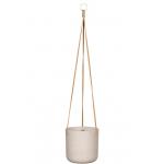 Rough Eco-line hangende bloempot M 18x18 cm Charlie lichtgrijs